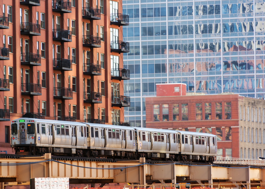 The Chicago Transit Authority (CTA) provides extensive bus and train services throughout Chicago. The 'L' train is a popular choice, with lines covering key areas.